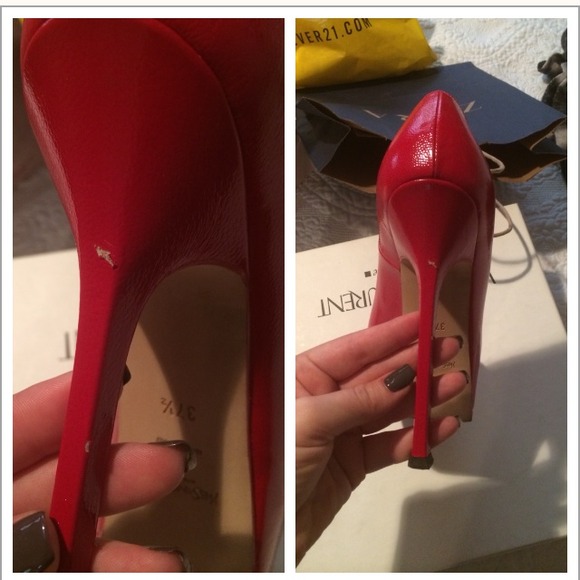 HOST PICK!! 🎉❄️⛄️Red YSL 120 pumps - Picture 4 of 4