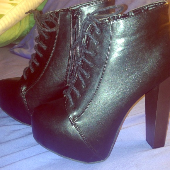 Cute heeled lace up booties