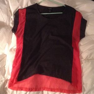 Playful polyester and chiffon shirt from rue 21