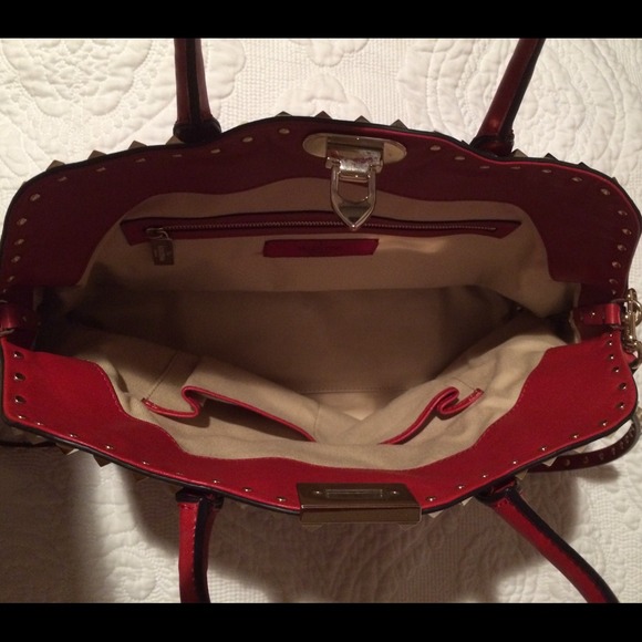 Valentino red studded bag - Picture 4 of 4