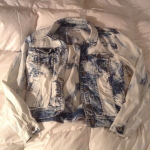 Acid wash denim jacket