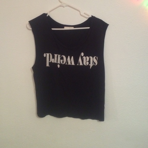 "Stay Weird" Brandy Melville Inspired Muscle Tee