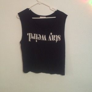 "Stay Weird" Brandy Melville Inspired Muscle Tee