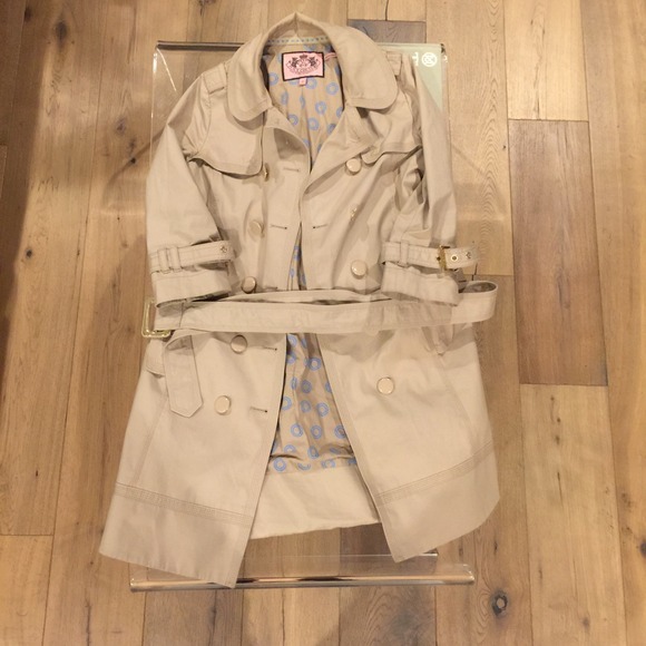 *FinalSale* Juicy Couture Tan Trench Coat S Jacket