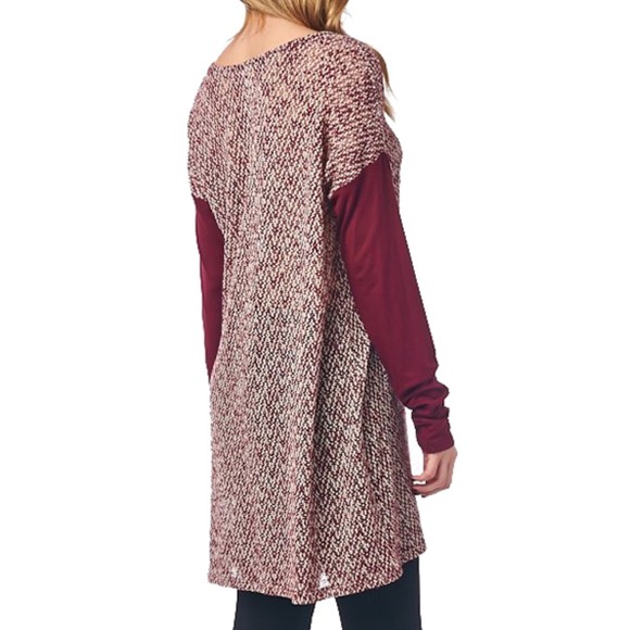 The DANNY chevron top - BURGUNDY - Picture 4 of 4