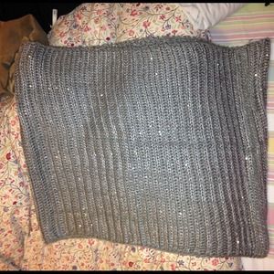 Grey sparkly new and soft circle scarf