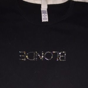 ✨BLONDE✨ upside-down shirt! Bling rhinestone