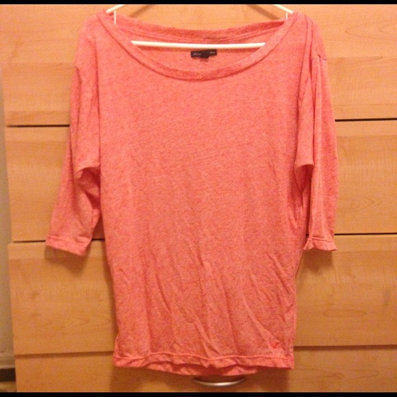 Pink heathered top off the shoulder