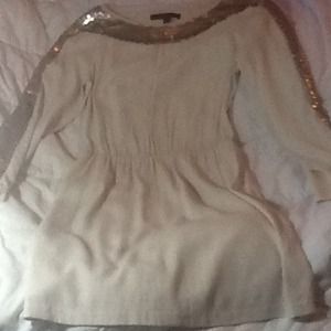 Women's BCBG Maxazria xs ivory dress with sequins