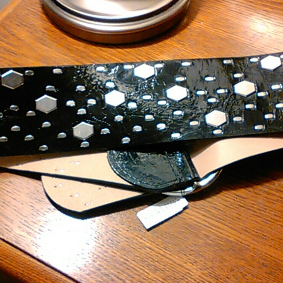 WHBM Black Studded Belt main image 4