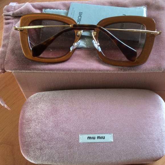 Brand new Miu Miu sunglasses square shape :355$ main image 3