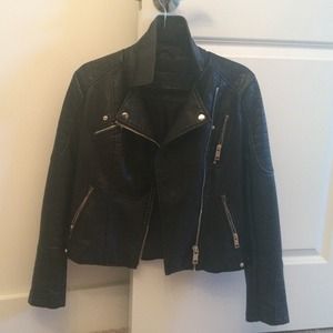 Zara faux leather moto jacket
