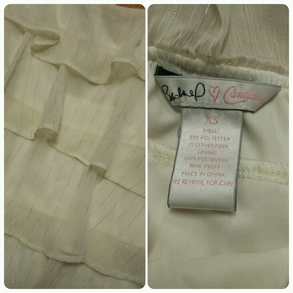Sold  Cream "Candie's" Tiered Ruffles - Picture 2 of 2