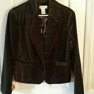 Velvet olive jacket, lined