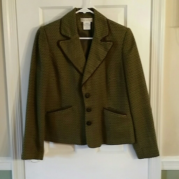 Olive and brown jacket size 8