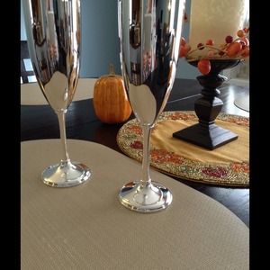 💜REDUCED💜 Waterford silver ballet flutes