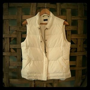 J. Crew Puffy Vest in Winter White