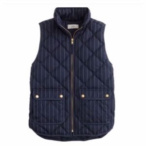J crew pinstripe excursion vest