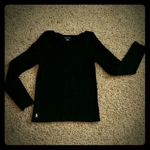 Ralph Lauren Sport Black V-Neck Tee.