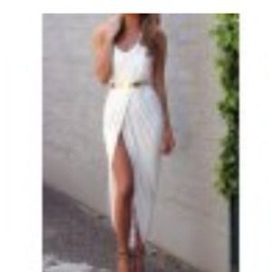 White Romana Maxi Dress