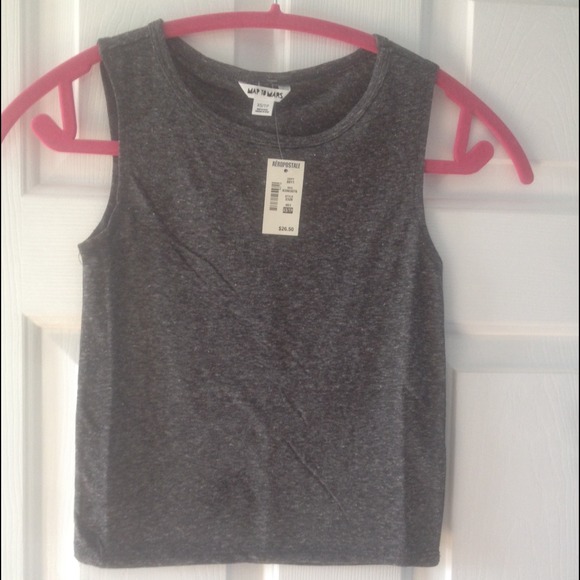 Aeropostale Tops - Gray high neck crop top