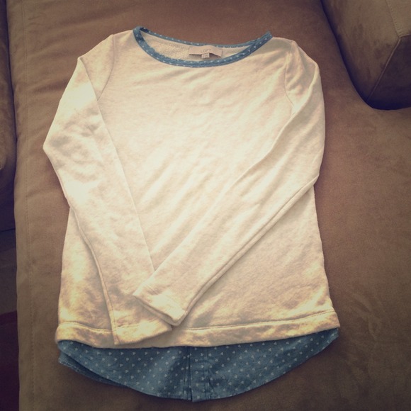 💰SOLD💰ANN TAYLOR LOFT Two in one softened shirt