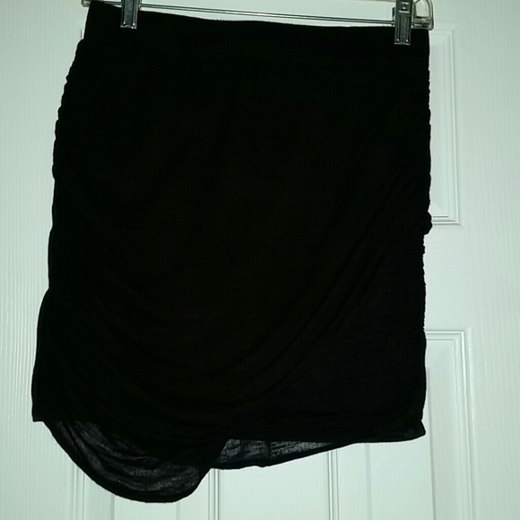 Drape front skirt