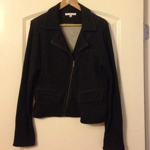 CAbi Cotton Jacket w/asymmetrical zipper