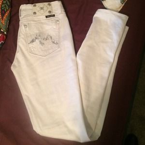 MISS ME White Skinny Jeans
