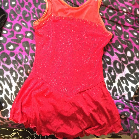 Red Del Arbour Figure skating dress