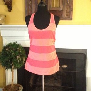 Bebe Silk Stripe Tank