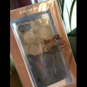 Authentic COACH canvas and leather iPhone 5 case