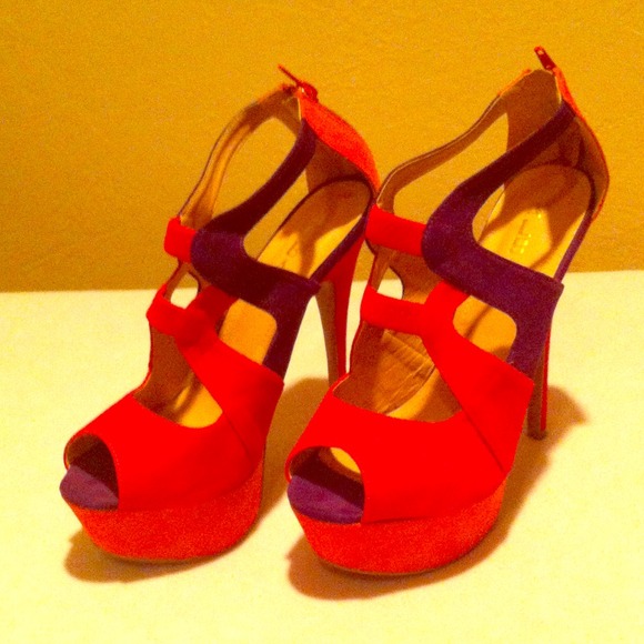 Color block heels