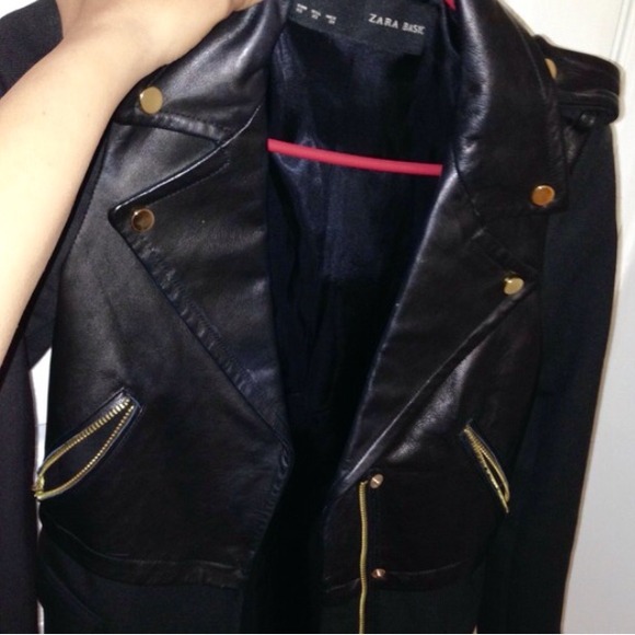 Zara wool and leather coat