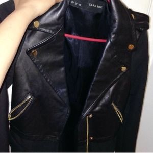 Zara wool and leather coat