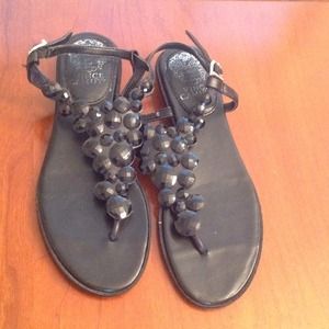Vince Camuto Black Jeweled Sandals