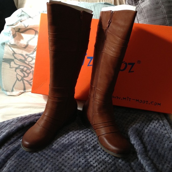 NWT Miz Mooz "Porter" leather boots whiskey brown - Picture 2 of 8