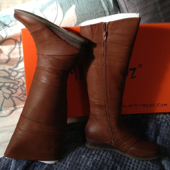 NWT Miz Mooz "Porter" leather boots whiskey brown - Picture 3 of 8
