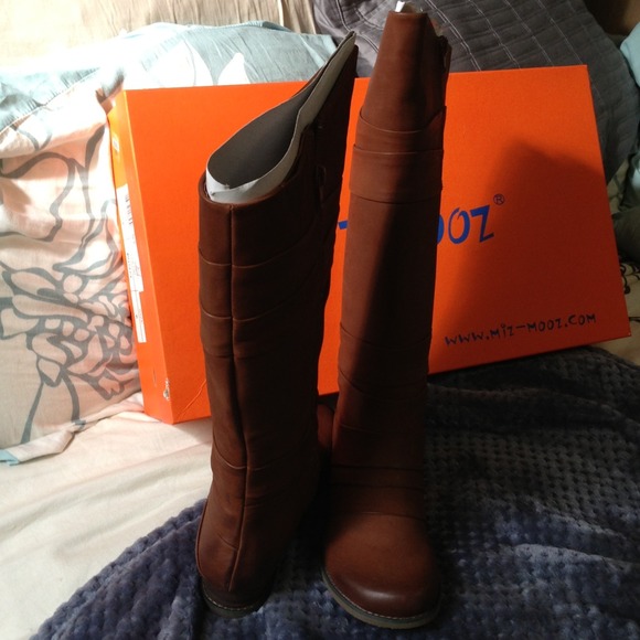 NWT Miz Mooz "Porter" leather boots whiskey brown - Picture 4 of 8