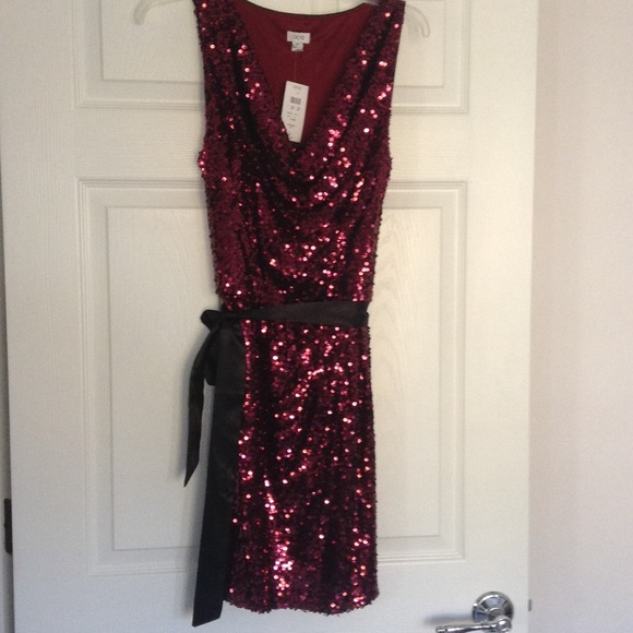 Be ready for NYE this Cache red sequence dress!