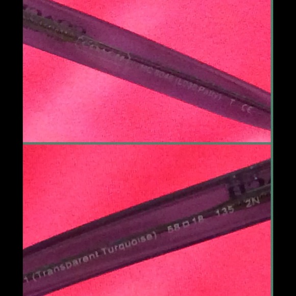 SOLD‼️COACH PATTY TRANSPARENT TURQOUISE SUNGLASSES - Picture 3 of 4