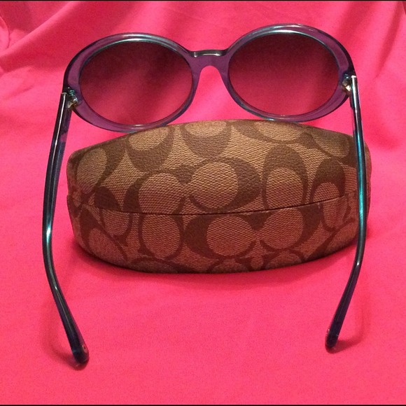 SOLD‼️COACH PATTY TRANSPARENT TURQOUISE SUNGLASSES - Picture 4 of 4