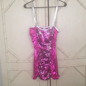 Barbie pink sequin dress