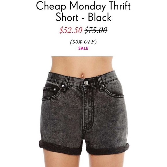 NastyGal Cheap Monday thrift short - black