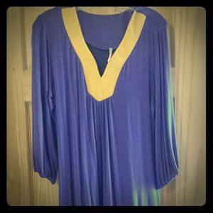 NWOT Purple and yellow game day dress