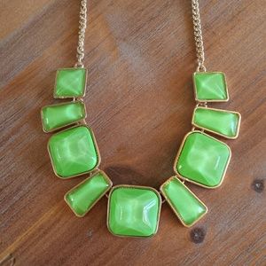 NWT Lime Green statement necklace