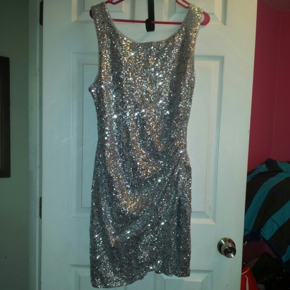 Silver Sequin Dress