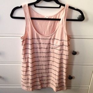 Jcrew sequin stripe tank in pink blush