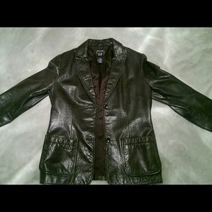 Black leather jacket