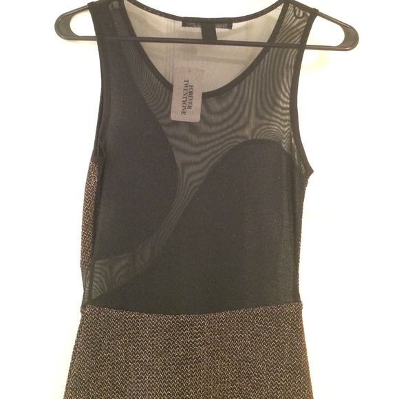 Black and gold sheer dress - Picture 3 of 4